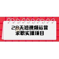 28天短视频运营求职实操项目