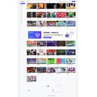 首途第三十三套清新简约卡片风格蓝紫渐变色短视频模板 | 苹果CMSV10主题