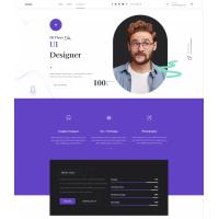  UI设计师岗位求职个人简历网页模板