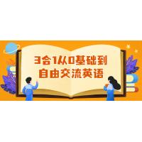 英语零基础进阶：3合1自由交流训练营
